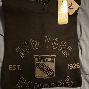 BNWT Fanatics Podium New York Rangers hoodie pullover, Black, 2XL